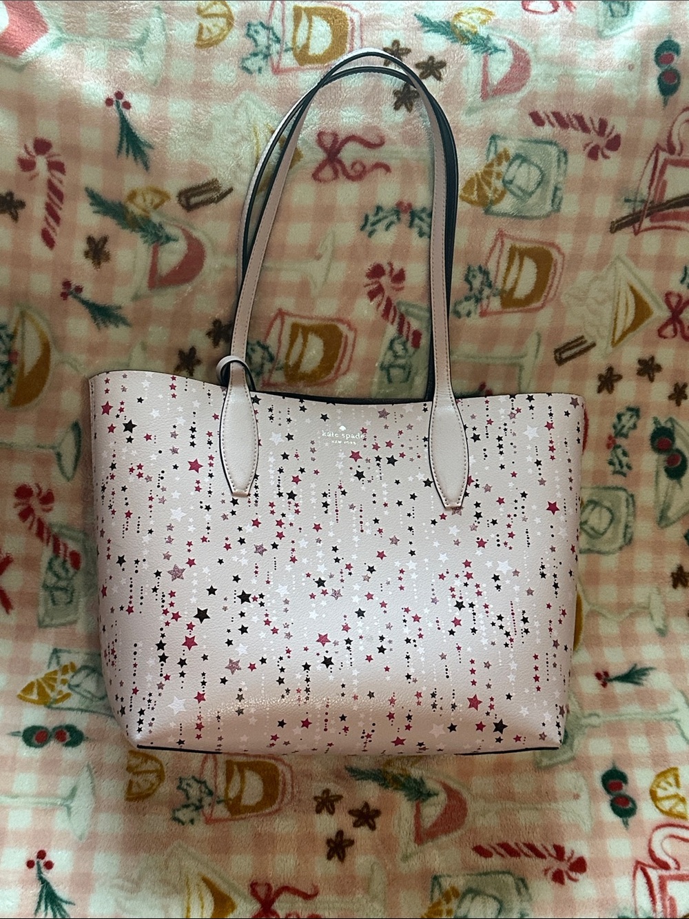 Kate Spade Twinkle Printed Reversible Tote w/ Wristlet
